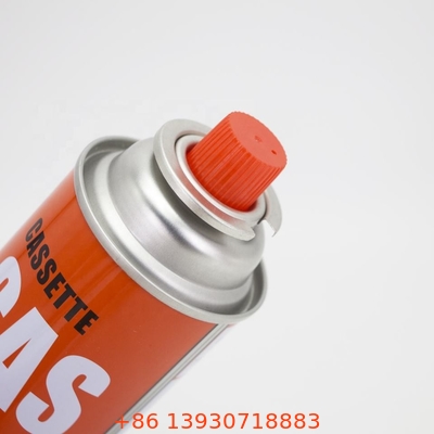 Tin Empty 227g Gas Cartridge Valve Aerosol Spray Valve مع مجموعة الغطاء الأحمر