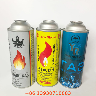 CMYK طباعة معدن غاز البوتان علبة 1.4 ميجا باسكال انفجار الضغط