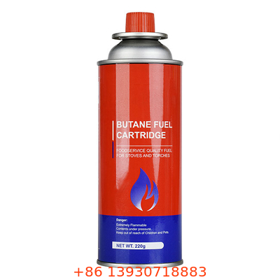 220g غاز بوتان علبة 65 X 158 مم CMYK 4 لون و Panton لون