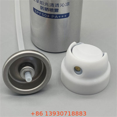 صمام رذاذ واقي الشمس للاستخدام التجميلي - حلول تغليف العناية بالبشرة مع مشغل - موزع رذاذ مستمر للحماية من الأشعة فوق البنفسجية