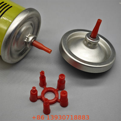 آلية صمام الأيروسول الأكثر إعتماداً للصمام الأليع القابل للإستخدام مرة واحدة لأجهزة اللهب المنتجة بكميات كبيرة مع التحكم في الغازات ضد التسرب