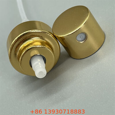 مضخة العطور من الألومنيوم المتطاطي ، فوهة رش العطور المعدنية لقنينة العطور التجميلية